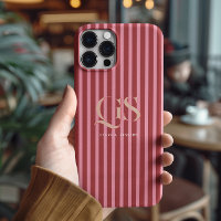 Pink & Red | Chic Stripes Monogram