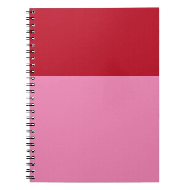 Pink & Red Colour-block Spiral Notebook (Front)