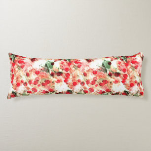 Pink Red Dirty Polka Dot Grunge Body Cushion