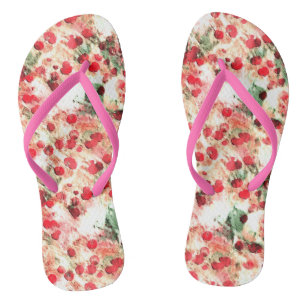 Pink Red Dirty Polka Dot Grunge Jandals