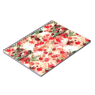 Pink Red Dirty Polka Dot Grunge Spiral Notebook