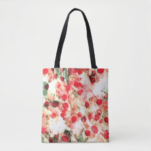 Pink Red Dirty Polka Dot Grunge Tote Bag