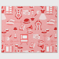 pink red flapper antique nostalgia old fashioned 