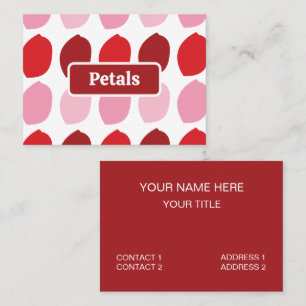Pink Red Flower Petals Business Card