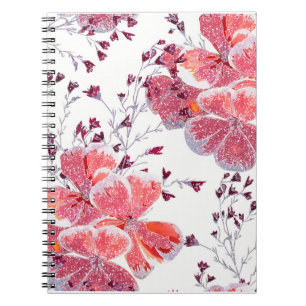Pink-red flowers on white.notebook  notebook