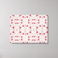 Pink red flowers Pattern Art