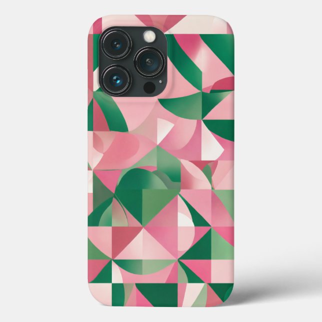 pink red green square Case-Mate iPhone case (Back)