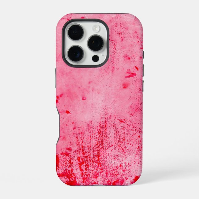 Pink Red Grunge Paint Texture iPhone Case (Back)