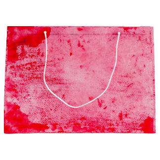 Pink Red Grunge Paint Texture Large Gift Bag
