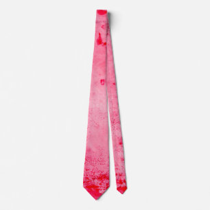 Pink Red Grunge Paint Texture Tie