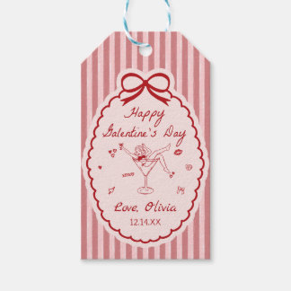 Pink Red Happy Galentine's Day Gift Tags