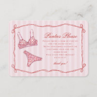 Pink & Red Heart Lingerie Shower Panties Please
