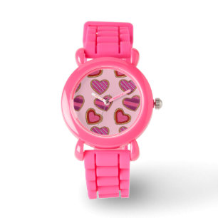 Pink Red Heart Sugar Cookie Love Valentine's Day Watch