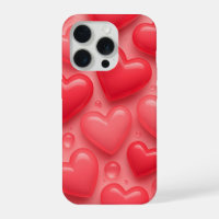 Pink & Red Hearts Bubble Pattern