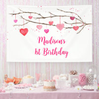 Pink Red Hearts Sweetheart Birthday