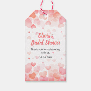 Pink & Red Love is in the Air Bridal Shower  Gift Tags