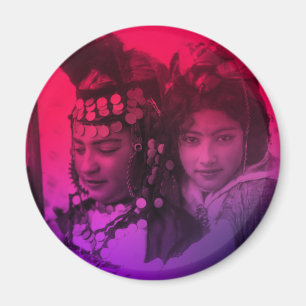 Pink Red Maghreb Ouled Naïl Berber Girl Female Mag Magnet