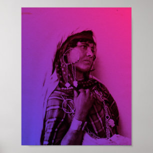 Pink Red Maghreb Tunisian Traditional Girl Woman Poster