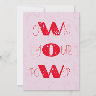 Pink Red Modern Bold Colourful Women's Day card