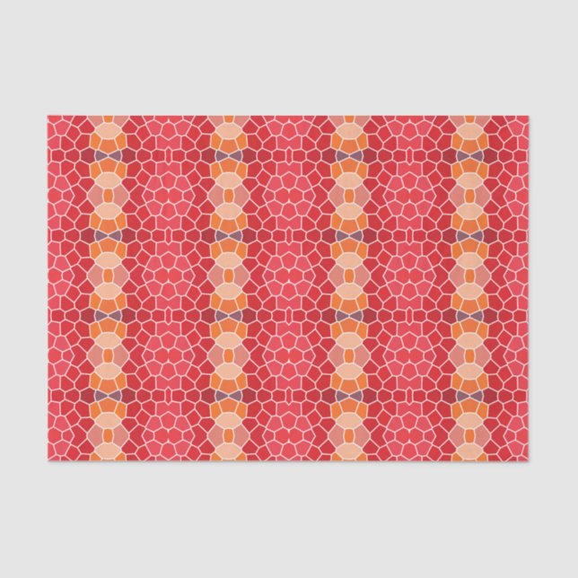 Pink Red Orange Pattern  Tissue Paper (Front)
