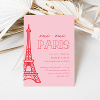 Pink Red Paris Girls Birthday Party