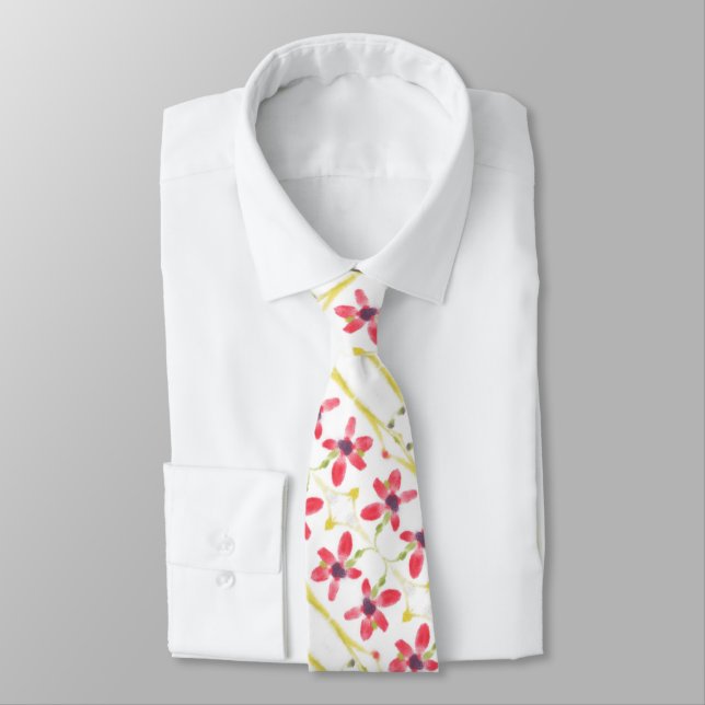Pink red purple and lime tie (Tied)