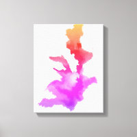 Pink Red Purple Orange Yellow Abstract Painting