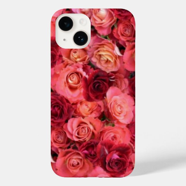 PINK RED ROSE FIELD Case-Mate iPhone CASE (Back)