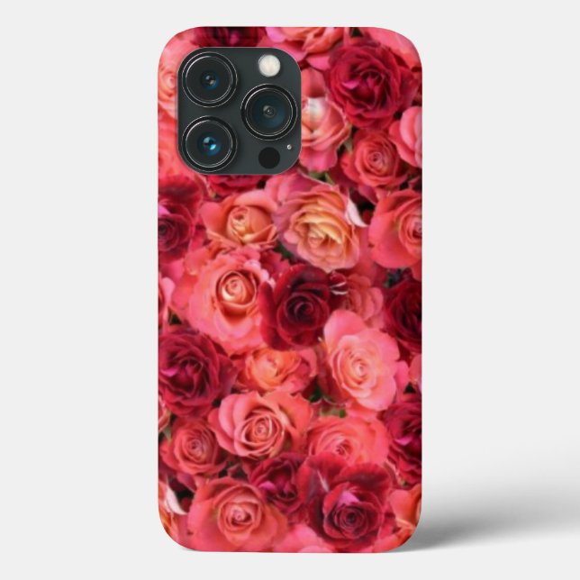 PINK RED ROSE FIELD Case-Mate iPhone CASE (Back)