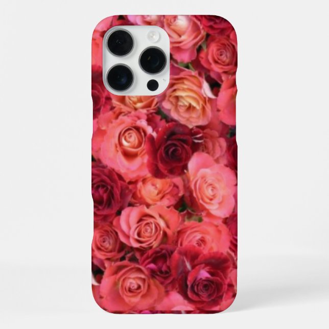 PINK RED ROSE FIELD iPhone CASE (Back)