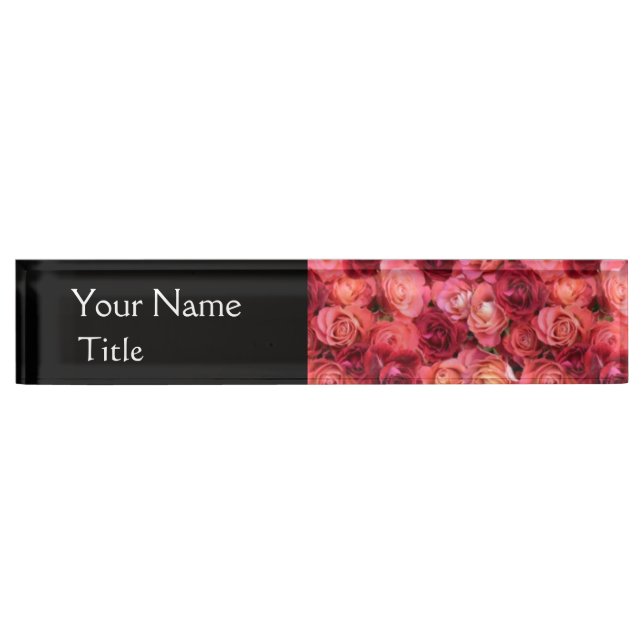 PINK RED ROSE FIELD NAMEPLATE (Front)