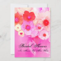 PINK RED  ROSES AND ANEMONE FLOWERS BRIDAL SHOWER