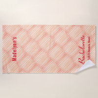 Pink Red Stripe Pattern Wedding Party