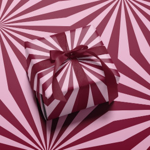 Pink red swirly Christmas Wrapping paper