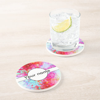Pink red texture coaster