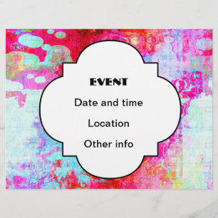 Pink red texture flyer