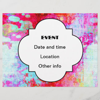 Pink red texture flyer