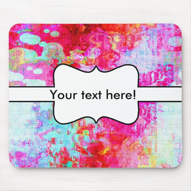 Pink red texture mouse pad (Front)