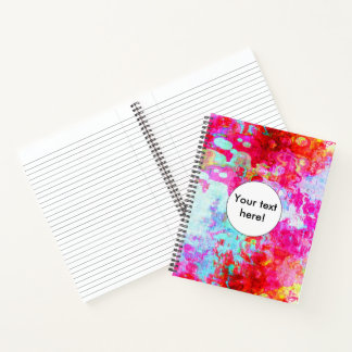 Pink red texture notebook