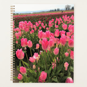 Pink & Red Tulips in a Field, Oregon Planner
