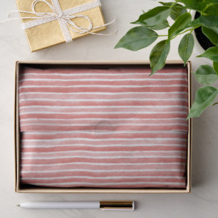 Pink Red White Cane Stripes Christmas Tissue Paper