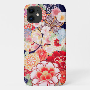 PINK RED WHITE FLOWERS Peony,Roses Japanese Floral Case-Mate iPhone Case