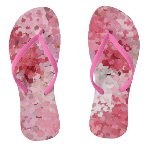 Pink Red White Modern Trendy Elegant Template Jandals