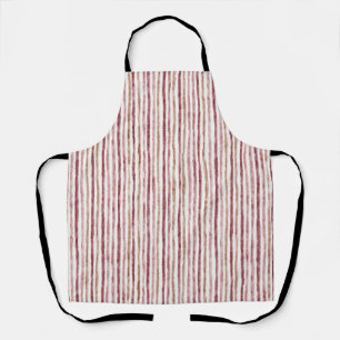 Pink Red White Stripes Christmas Apron