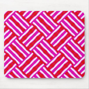 Pink Red Woven Mouse Pad