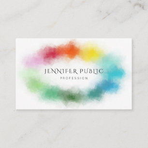 Pink Red Yellow Blue Green Purple White Colours Business Card