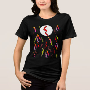 Pink Red Yellow Lightning Bolts T-Shirt Tri-Blend Shirt