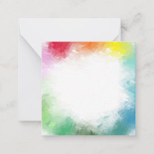 Pink Red Yellow Orange Blue Green Abstract Rainbow Card