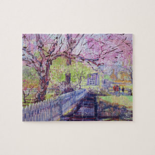 Pink Redbud Blossoms At Williamsburg Virginia Jigsaw Puzzle