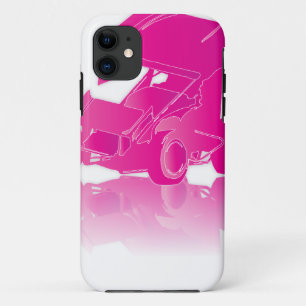 Pink Reflection Winged Sprint Car iPhone 11 Case